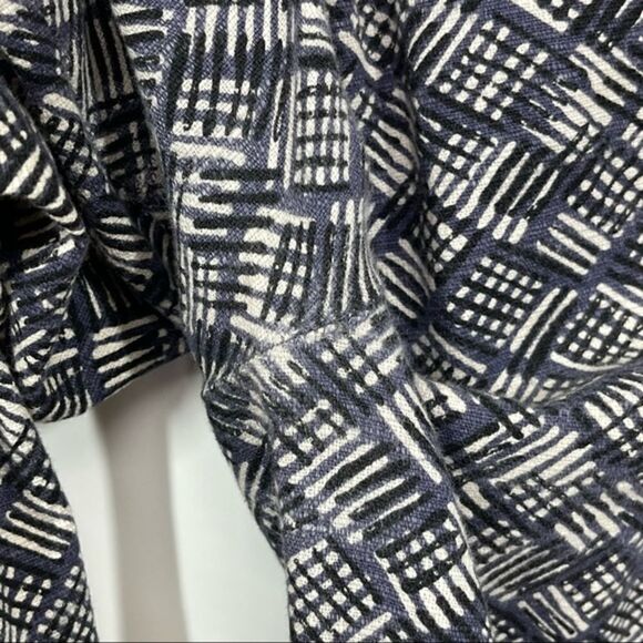 Anthropologie Cartonnier Charlie Ankle Cropped Pant Navy Block Stripe Size 6 - Picture 12 of 12